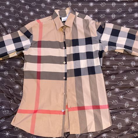 burberry painted vintage check cotton shirt|Burberry somerton long sleeved shirt.